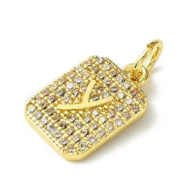 Rack Plating Brass Micro Pave Clear Cubic Zirconia Charms(KK-G501-01Y-G)-2