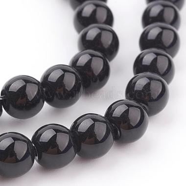 6MM Round Craft Jet Black  Gemstone Loose Beads For Jewelry Findings DIY 