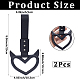2Pcs ABS Plastic Devil Heart Rear Bumper Warning Handle Ring(HJEW-SP0001-51D)-2
