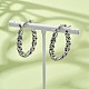 Brass Micro Pave Cubic Zirconia Hoop Earrings for Women(EJEW-U033-01P)-3