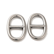 Non-Tarnish 304 Stainless Steel Buckle Clasps, for Webbing, Strapping Bags, Garment Accessories, Oval, Stainless Steel Color, 23x15.5x2.5mm, Hole: 17.5x9.5mm(STAS-O006-01B-P)