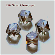 Imitation Austrian Crystal Beads, Grade AAA, Faceted, Cornerless Cube Beads, BurlyWood, 7.5x7.5x7.5mm, Hole: 0.9~1mm(SWAR-F084-8x8mm-29)