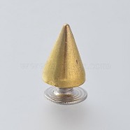 Zinc Alloy Rivets, For DIY Leather Craft, Cone, Golden, 7x12mm(PALLOY-WH0026-02G)