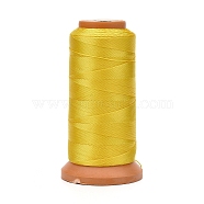 Polyester Threads, for Jewelry Making, Gold, 1mm, about 284.33 yards(260m)/roll(NWIR-G018-F-05)