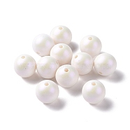 ABS Plastic Beads, Round, White, 16mm, Hole: 2.5mm, about 230pcs/500g(KY-G025-20A)