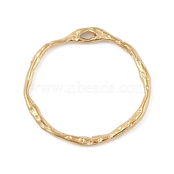 304 Stainless Steel Pendants, Ring Charms, PVD Vacuum Plating, Real 18K Gold Plated, 20x21x1.5mm, Hole: 2.5x1mm(STAS-P380-27G)