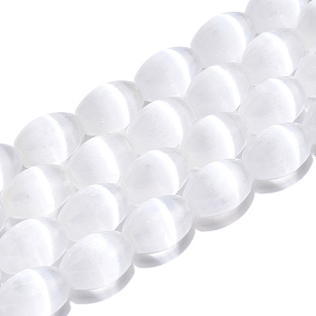 Dyed Natural Selenite Beads Strands, Barrel, WhiteSmoke, 14~14.5x10mm, Hole: 0.9mm, about 28pcs/strand, 15.67''(39.8cm)