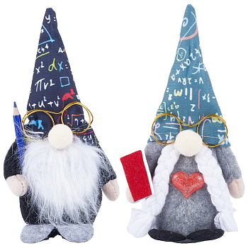 2Pcs 2 Style Cloth Gnome Faceless Doll, for School Classroom Party Ornaments Decorations, Mixed Color, 225x120x65mm, 1pc/style