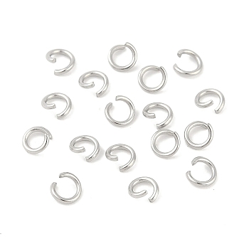 Tarnish Resistant 304 Stainless Steel Jump Rings, Open Jump Rings, Stainless Steel, 21 Gauge, 4x0.7mm, Inner Diameter: 2.6mm, about 620pcs/20g