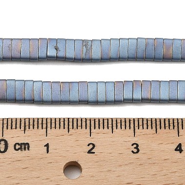 Brins de perles d'hématite synthétiques non magnétiques givrées électrolytiques(G-G089-A01-10)-4