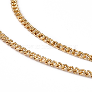 201 Stainless Steel Curb Chain Necklace for Men Women(NJEW-P268-A37-2X5)-2