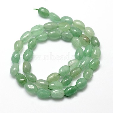 Natürliche grüne Aventurine Edelstein oval Perlenstränge(G-J335-26)-2