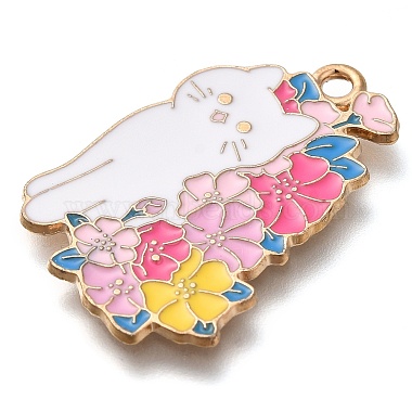 動物の花の合金エナメルペンダント(ENAM-Q508-01A)-2