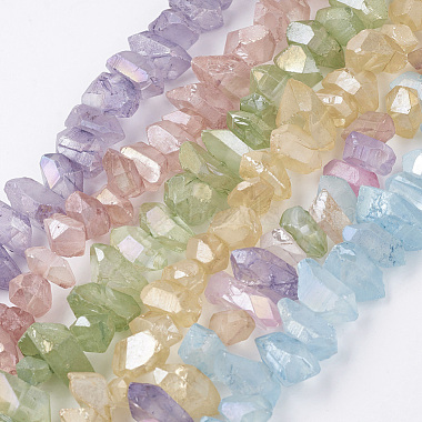 15mm Mixed Color Nuggets Quartz Crystal Beads
