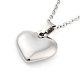 Non-Tarnish Heart 304 Stainless Steel Pendant Necklaces(NJEW-G083-01B-P)-1