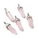 Gemstone Double Terminated Pointed Pendants(G-N0037-08)-1
