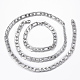 Модные мужские 304 нержавеющей стали figaro цепи ожерелья и браслеты ювелирные наборы(SJEW-L186-03P)-1