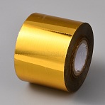 Stamping Hot Foil Paper, Transfer Foil Paper, Elegance Laser Printer Craft Paper, Gold, 50mm, 120m/roll(DIY-WH0591-520B)
