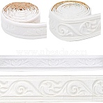 2Pcs 2 Styles Self-Adhesive Wall Stickers, for Shelf Liner Dresser Drawer Locker, White, 40~50mm, 1pc/style(DIY-CP0012-21C)