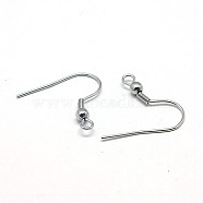 316 Surgical Stainless Steel Earring Hooks, 20x19.5mm, Hole: 2mm, Pin: 0.7mm(X-STAS-E009-1)
