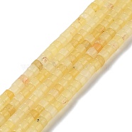 Natural Jade Beads Strands, Disc, Dyed, Heishi Beads, Pale Goldenrod, 2x3mm, Hole: 0.8mm, about 178pcs/strand, 15.04''(38.2cm)(G-Q008-A01-01D)