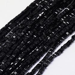 Glass Beads Strands, Faceted, Cube, Black, 6x6x6mm, Hole: 1mm, about 99pcs/strand, 21 inch(EGLA-J028-6x6mm-02)
