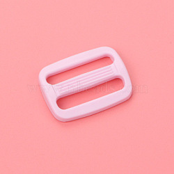 Plastic Slide Buckle Adjuster, Multi-Purpose Webbing Strap Loops, for Luggage Belt Craft DIY Accessories, Pearl Pink, 26x22x3.5mm(PURS-PW0001-157A-14)
