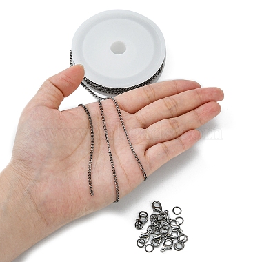 DIY Chain Bracelet Necklace Making Kit(DIY-YW0006-37)-5