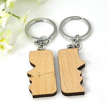 Romantic Gifts Ideas for Valentines Day Wood Hers & His Keychain(KEYC-E006-20)-2