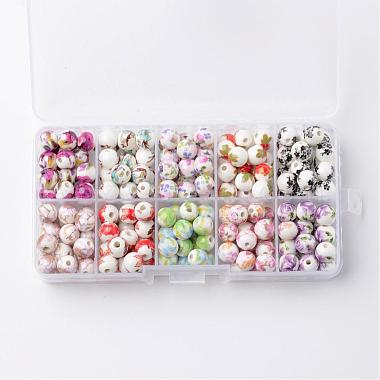 8mm Mixed Color Round Porcelain Beads