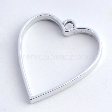 Enrubanneuse en alliage coeur ouvert en arrière lunette pendentifs(PALLOY-S047-12B-FF)-2