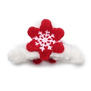 Christmas Theme Plastic Claw Hair Clips, with Cloth Doll Cover, for Woman Girls Thick Hair, Red, 140x67x53mm(PHAR-C013-01A-02)