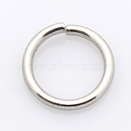 304 Stainless Steel Open Jump Rings, 20 Gauge, Stainless Steel Color, 5x0.8mm, Inner Diameter: 3.4mm(STAS-E067-05-5mm)