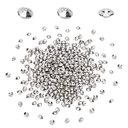 Stainless Steel Polished Beads, Jewelry Polished Accessories, Flying Saucer, Stainless Steel Color, 7x5mm, 480pcs/abg(STAS-WH0022-06P-03)