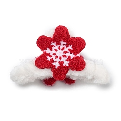 Christmas Theme Plastic Claw Hair Clips, with Cloth Doll Cover, for Woman Girls Thick Hair, Red, 140x67x53mm(PHAR-C013-01A-02)