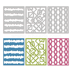 3Pcs 3 Styles Carbon Steel Cutting Dies Stencils, for DIY Scrapbooking, Photo Album, Decorative Embossing Paper Card, Stainless Steel Color, Mixed Patterns, 141x110x0.8mm, 1pc/style(DIY-WH0309-843)