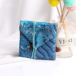 Rectangle Cloth Jewelry Storage Bags, Jewelry Envelope Packaging Pouches, Dodger Blue, 10x9.5cm(PW-WG10484-06)