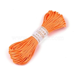 Polyester Embroidery Floss, Cross Stitch Threads, Orange, 3mm, 20m/bundle(OCOR-C005-C07)