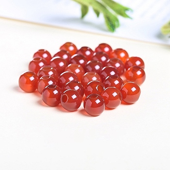 Natural Carnelian Beads, Round, 6mm, Hole: 2mm