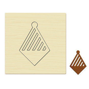 Wood Cutting Dies, with Steel, for DIY Scrapbooking/Photo Album, Decorative Embossing DIY Paper Card, Geometric Pattern, 10x10cm