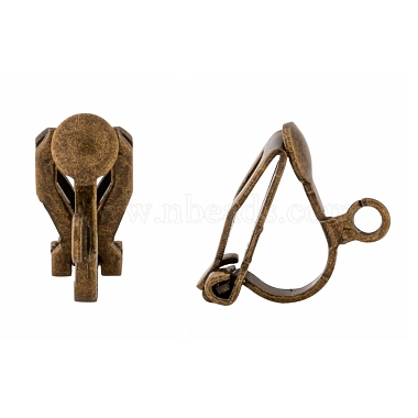 Brass Clip-on Earring Findings(EC109-NFAB)-2