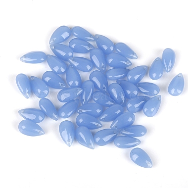 Cornflower Blue Teardrop Glass Beads