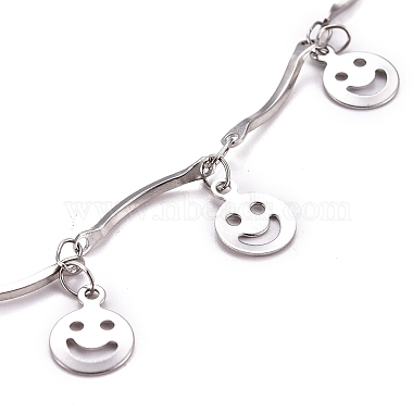 Ensembles de collier et bracelet à breloques visage souriant(SJEW-JS01129)-5