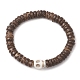 Coconut Disc Beaded Stretch Bracelets(BJEW-JB10465-02)-1