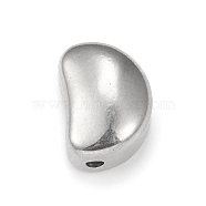 304 Stainless Steel Beads, Kidney Bean, Stainless Steel Color, 12x9x6mm, Hole: 1.6mm(STAS-F287-03P)