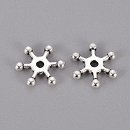 Tibetan Style Alloy Spacer Beads, Snowflake, for Christmas, Antique Silver, Lead Free & Cadmium Free,12x10.5x2mm, Hole: 1.5mm(X-LFH20044Y)