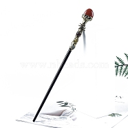 Natural Red Jasper Magic Wand, Cosplay Magic Wand, for Witches and Wizards, 260mm(PW-WG94680-04)