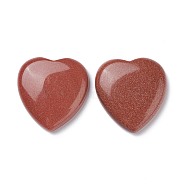 Synthetic Goldstone Cabochons, Heart, 29~30x29~30x6~8mm(G-P021-09)