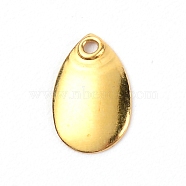 Iron Fishing Lures, Fishing Attractor Spinner Blades, for Hard Lures Worm Spinner Baits Spoons Rigs Making, Teardrop, Golden, 11x7x1mm, Hole: 1.2mm(FIND-WH0048-16G)