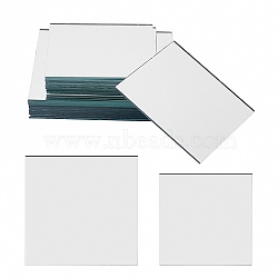 Square Shape Glass Mirror, for Folding Compact Mirror Cover Molds, White, 76~100x76~100x1.5mm, 20pcs/set(GLAA-PH0007-98)